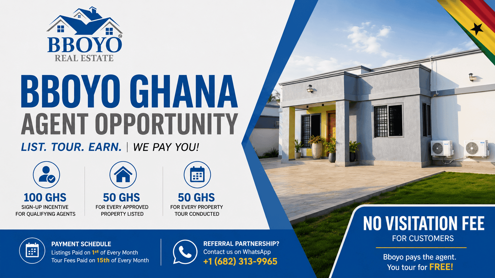 100 GHS to Join, 50 GHS Per Listing: Bboyo’s New Ghana Agent Opportunity