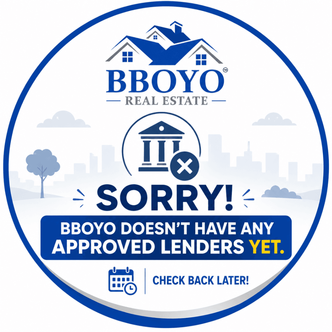 No Approved Lenders Yet